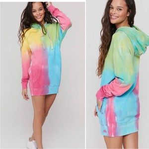 Spiritual Gangster for PINK tie-dye hoodie dress XS.